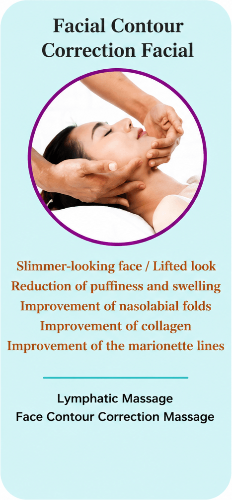 Facial Contour Correction Facial with lymphatic and face contour massage at RENE Spa