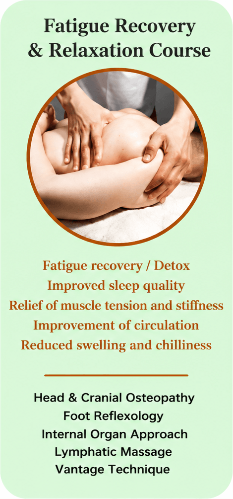 Fatigue Recovery & Relaxation Course with lymphatic massage at RENE Spa