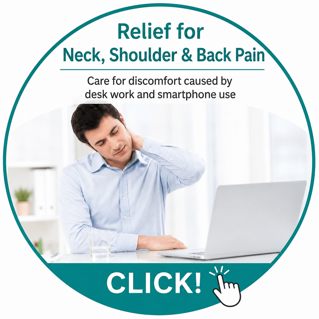 Neck, shoulder and back pain from desk work and smartphone use