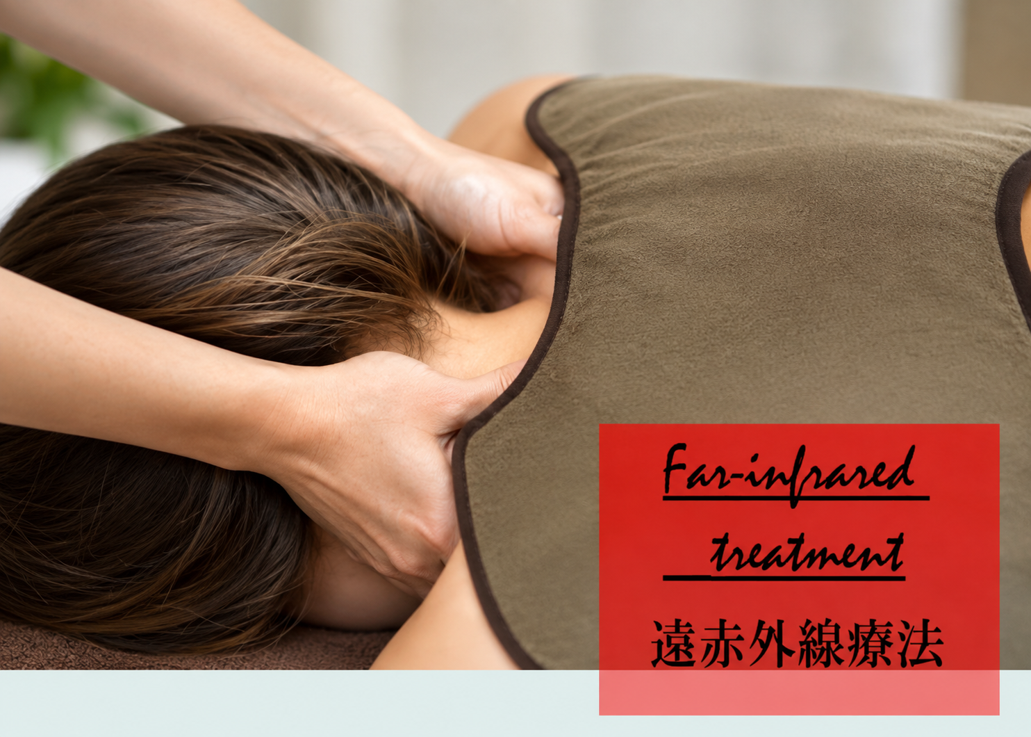 Far-infrared treatment being provided to a client at RENE Spa